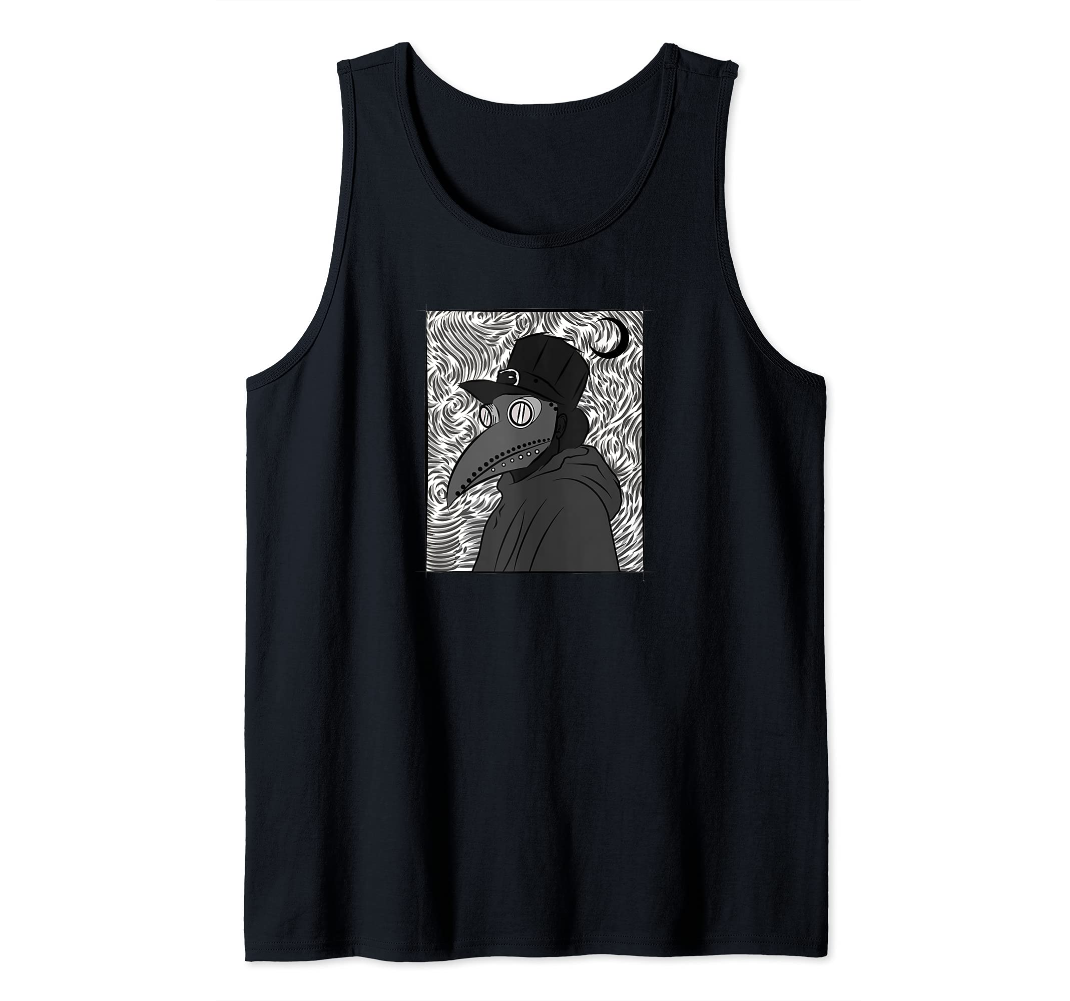 Plague doctor mask - Grunge Gothic Moon Occult gogh style Tank Top