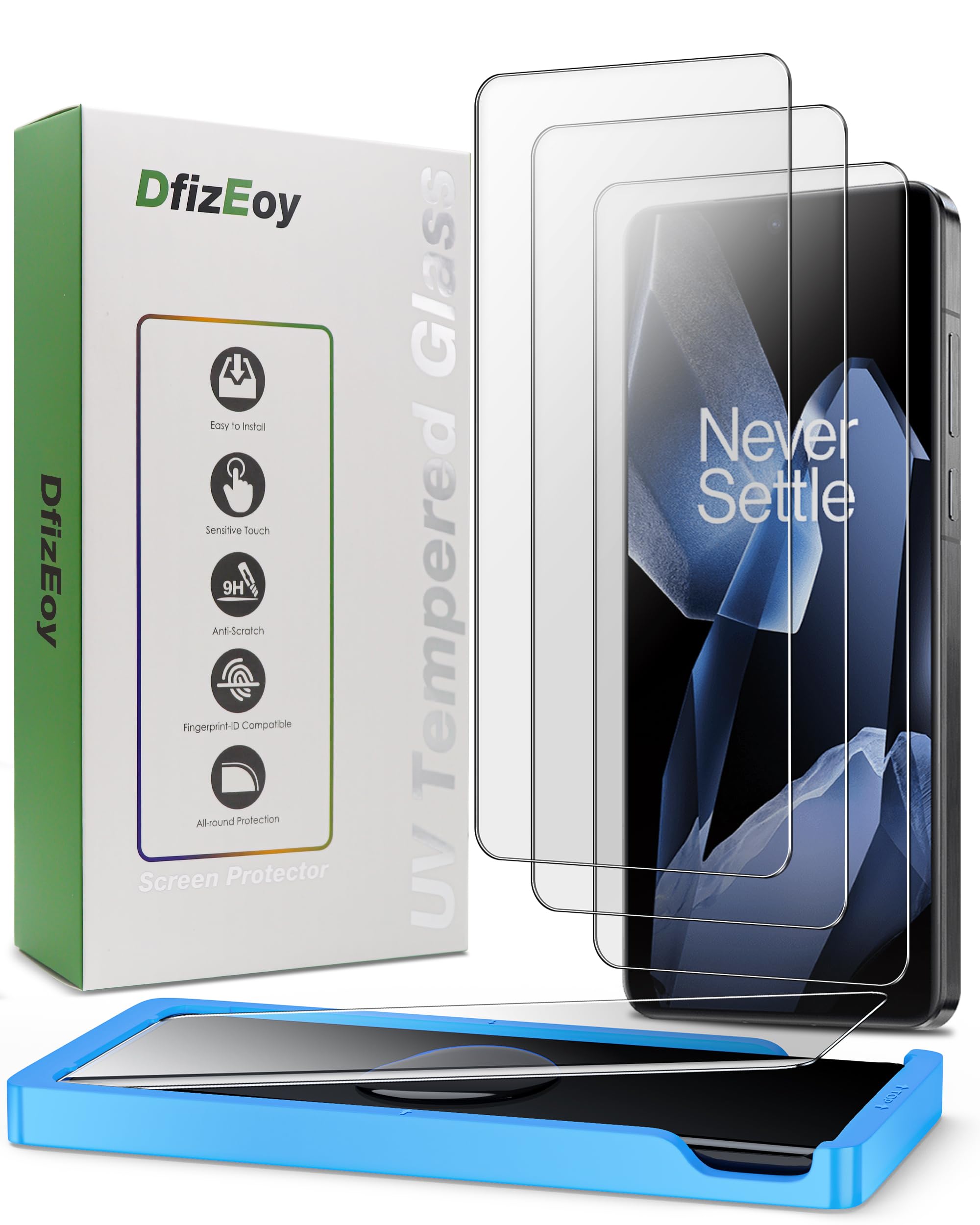 DfizEoy 3 Pack Screen Protector for OnePlus 13, UV