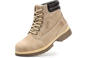 ANJOUFEMME Combat Work Hiking Boots for Women - Ladies Casual Waterproof Outdoor Boots, Walking Hiking Shoes, Backpacking Boots