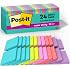 Post-it Super Sticky Notes, 3 x 3 in, Supernova Neons, 24 Pads | School Supplies and Oﬃce Supplies, 2X the Sticking Power