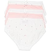 Trimfit Girls Tagless Combed Cotton Brief Panties 5-Pack of Underwear
