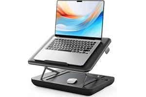 SAIJI Height & Tilt Adjustable Lap Desk, Portable Laptop Stand for Bed, Car, Couch and Recliner, Foldable Lap Desks - Up to 1