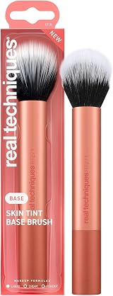 Real Techniques Skin Tint Base Brush - UltraPlush Synthetic Blades, Cruelty-Free