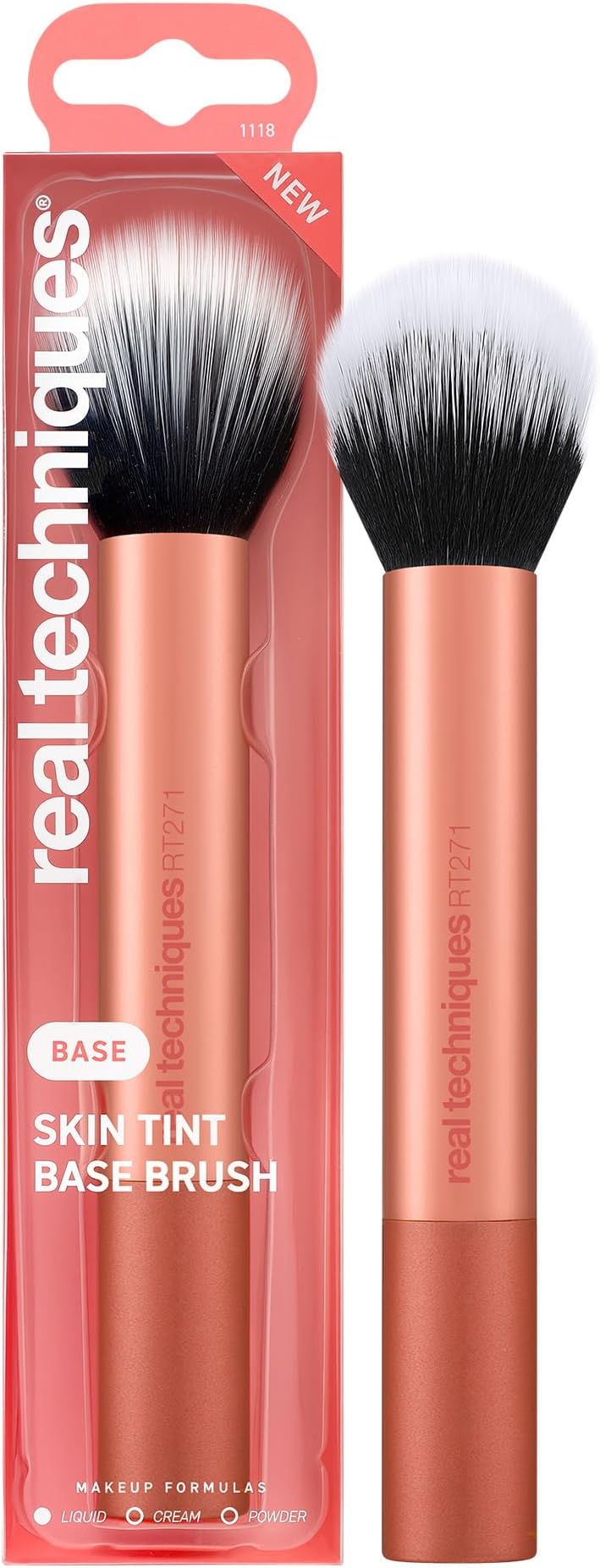 Real Techniques Skin Tint Base Brush - UltraPlush Synthetic Blades, Cruelty-Free