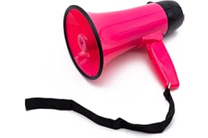 BEMLDY Portable Megaphone Bullhorn 20 Watt Power with Built-in Siren/Alarm-Adjustable Volume -Strap Powerful and Lightweight