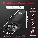 Zettum Lawn Mower Cover Heavy Duty 600D Waterproof Universal Fit 188x99x63cm view 4