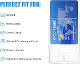 Vicloon Vertical 2-Card Badge Holder Clear Plastic 2 Pack view 5