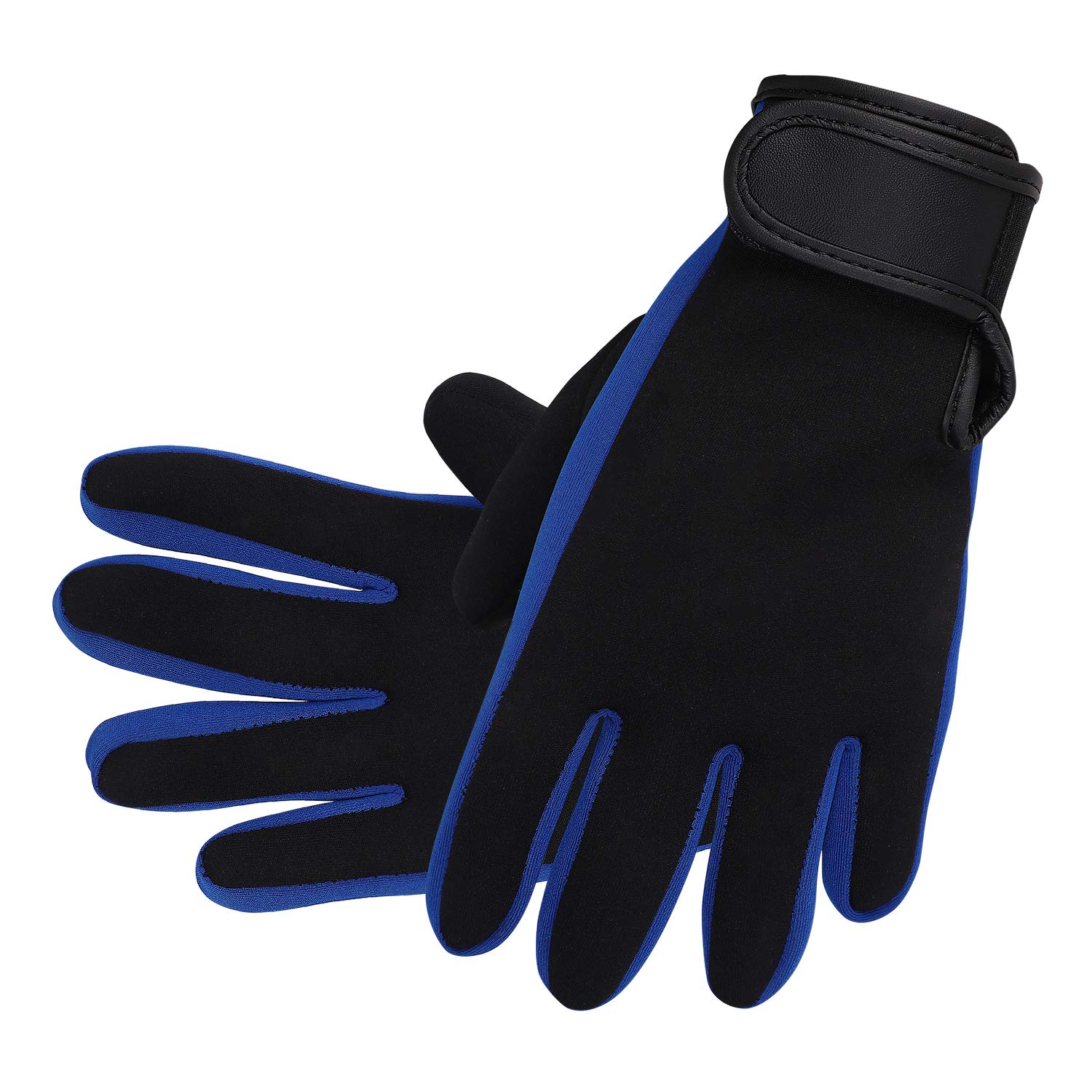 Wetsuit Gloves 3mm Neoprene Gloves Thermal Scuba Diving Gloves Non-slip Winter Swimming Gloves Adjustable Snorkel Aquatic Gloves for Adults Diving Snorkeling Surfing Water Sports