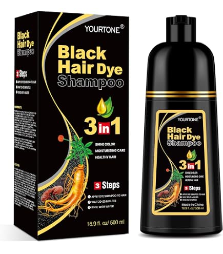 Amazon.com : Kaisasa Dark Brown Hair Dye Shampoo 3 in 1 and VC