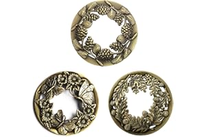 Hicello 3PCS Antique Bronze Metal Candle Toppers for Jar Candles – Even Burn Covers with Decorative Lids, Ideal Gift for Candle Lovers