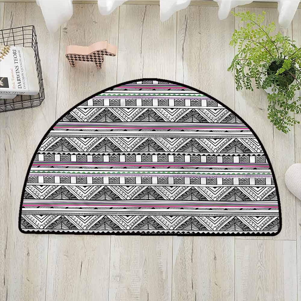 Traditional Polyester Semicircular rug, Abstract Slavic Pattern