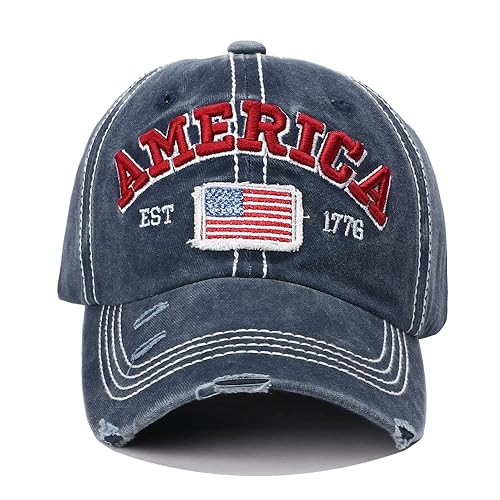 America USA Eagles Flag Est 1776 Cap Hat-Breathable Ball Cap