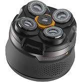 Microtouch Titanium Electric Head Shaver - Rechargeable Head and Face Shaver for Men, Cordless Razor, Hypoallergenic Wet/Dry Shaving, Precision Head Trimmer, Lithium Power, Battery Powered