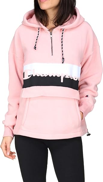 Champion 112150 Felpa Donna Rosa L: Amazon.it: Abbigliamento