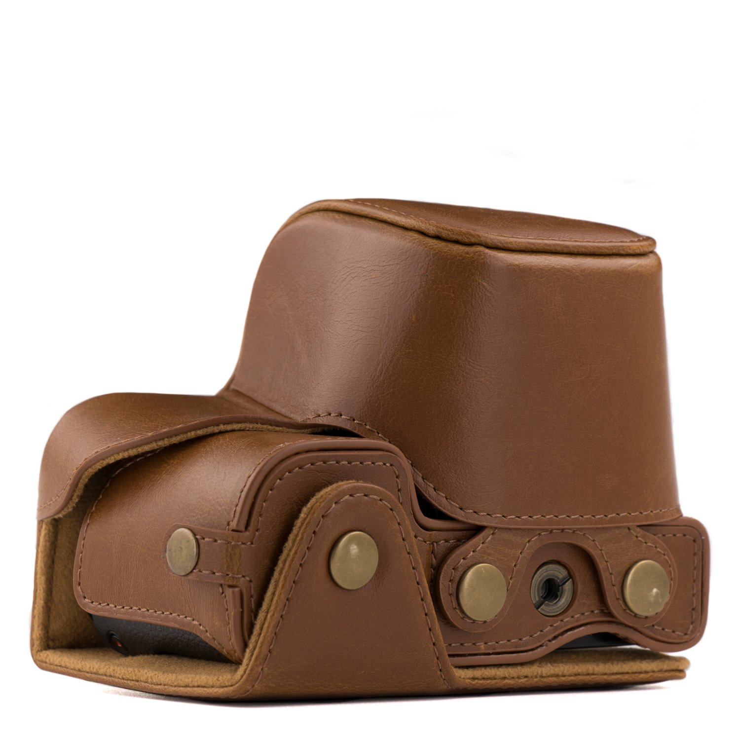 MegaGear MG986 Ever Ready Leather Case and Strap with Battery Access for Sony Alpha A6300/A6000 Camera - Light Brown