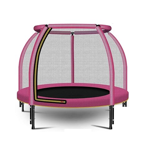 Bettgitter HUO Outdoor-Trampolin-Heimkinder-Mini-Sprungbett mit Schutznetz - (blau, Pulver) -1.22 * 1.0 * 0.8M (Farbe : Pink,
