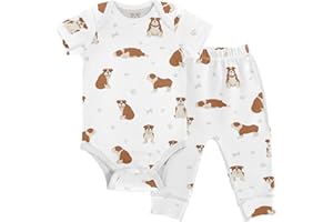 vvfelixl Baby Bodysuits Pants Sets Gnome Mushroom Short Sleeve Baby Clothes for Boys Girls 3M