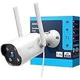 GNCC Outdoor Camera, 2K Cameras for Home Security Outside, Home Security Cameras, Motion Detection, Color Night Vision, 24/7 Recording, 2 Way Audio, Waterproof, Cloud & Local, Plug-in, APP Control
