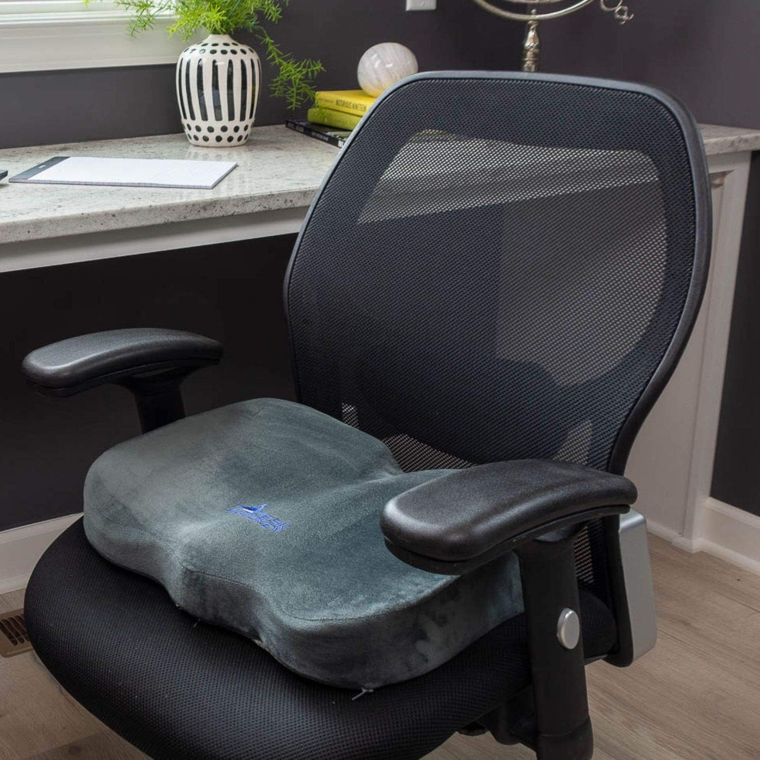 Amazon Com Office Chair Seat Cushion Clinical Grade Orthopedic Firm Support Sitting Pillow Non Slip Bottom Coccyx Sciatica Pain Relief Firm 150 To 250lbs Kitchen Dining