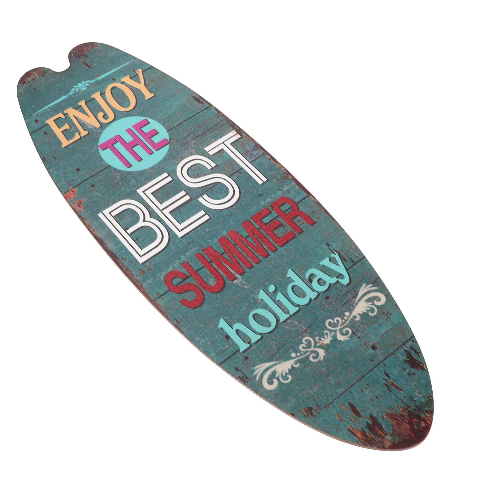 Didiseaon Beach Bedroom Decor Wooden Surfboard Sign Marine Style Ornament Home Adornment