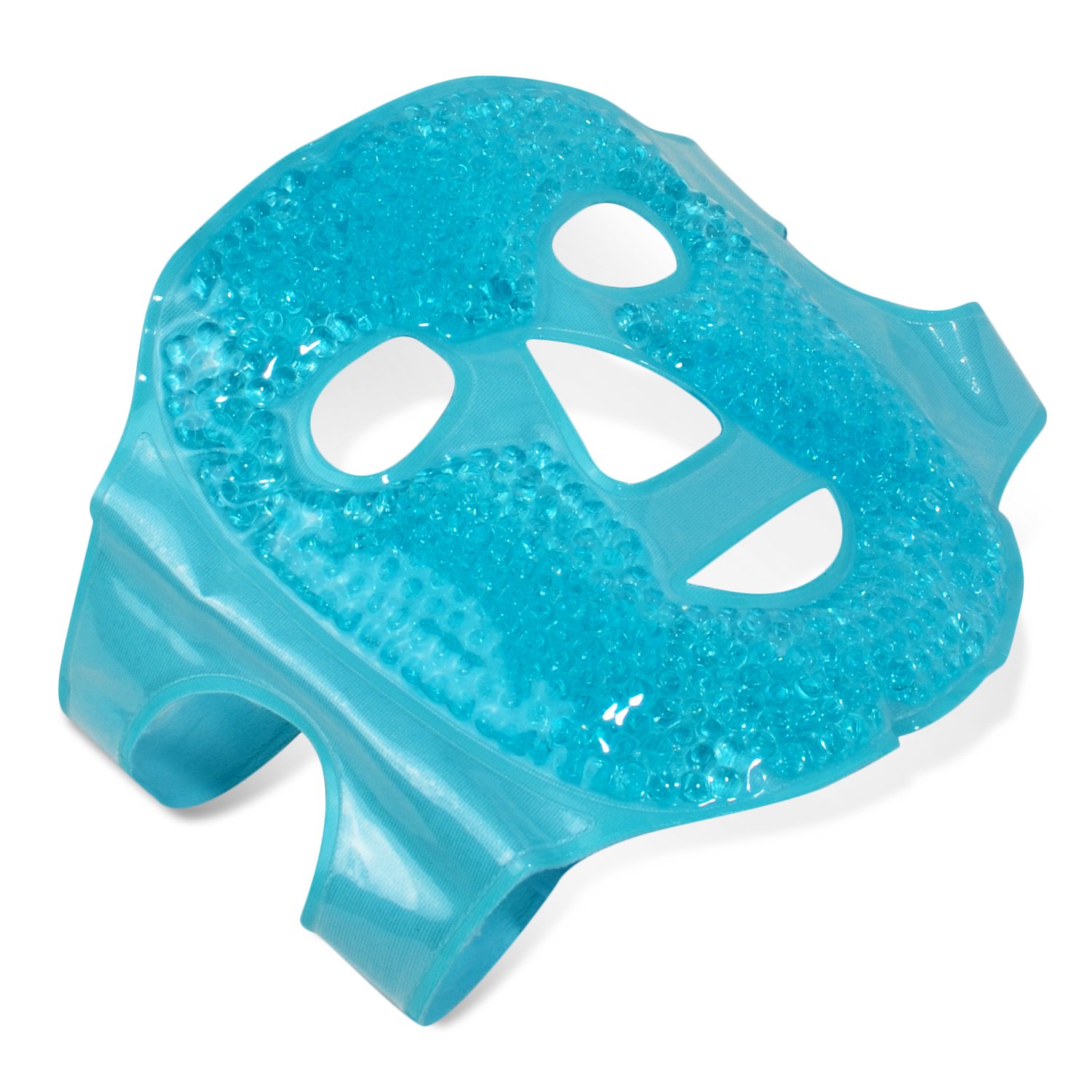 PerfeCore Facial Mask - Get Rid of Puffy Eyes - Migraine Relief, Sleeping, Travel Therapeutic Hot Cold Compress Pack - Gel Beads, Spa Therapy Wrap for Sinus Face Puffiness Headaches - Gel Mask - Blue : Beauty