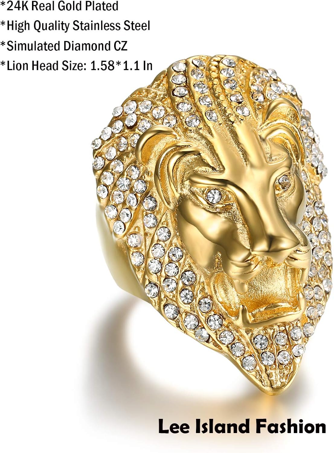 versace ring lion