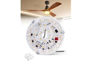TobeBright 3.93'' LED Retrofit Light Kit for Ceiling Flush Light, 18W 3000K Warm White Ceiling Fan LED Light Replacement Round Ceiling Fan Light Kit for Ceiling Lights, 1800LM, AC120V, Dimmable