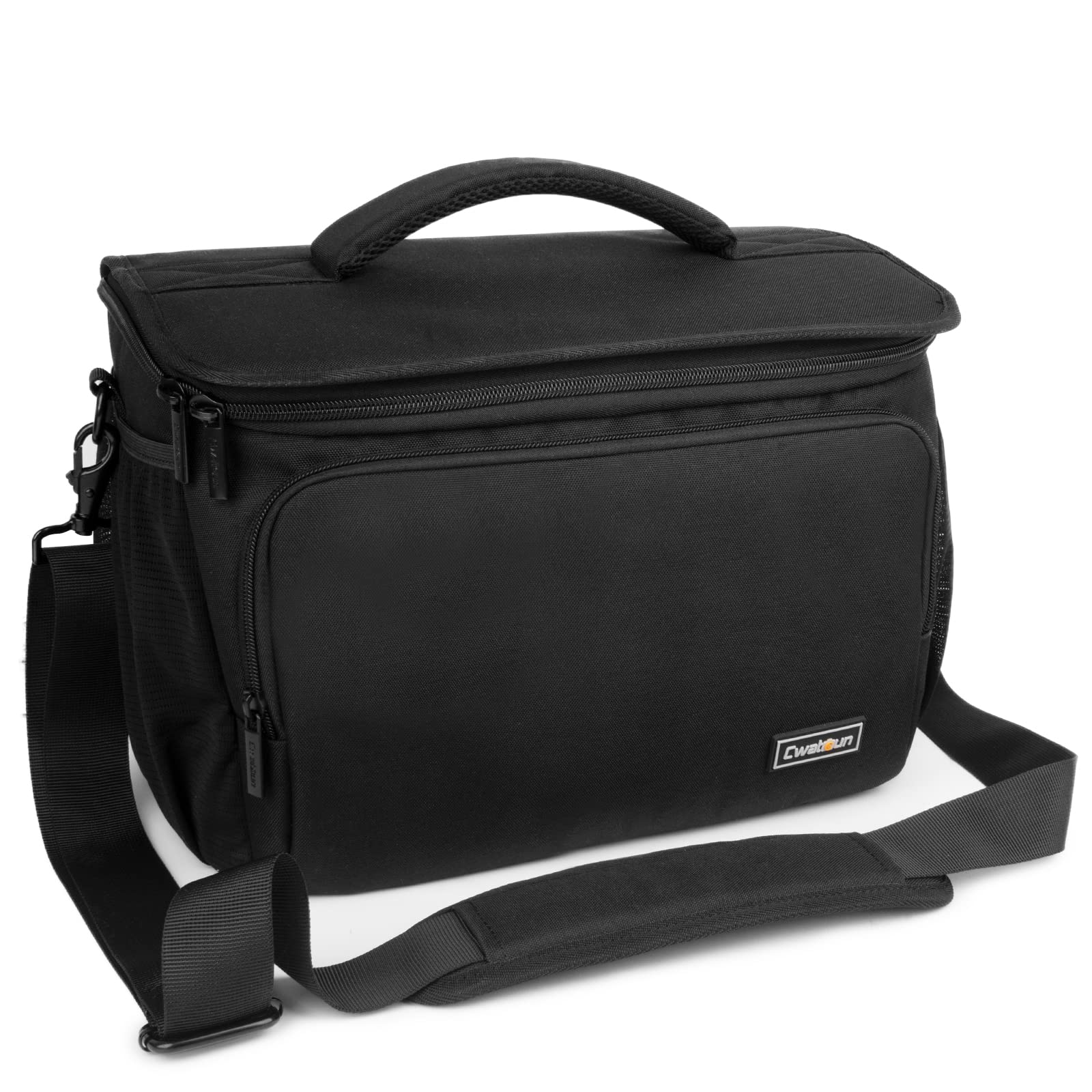 Photo 1 of Cwatcun Camera Crossbody Shoulder Messenger Case, DSLR/SLR/Mirrorless Travel Photography Sling Bag with Tripod Holder and Rain Cover for Canon, Nikon, Sony, Fuji Cameras, Lens and Accessories