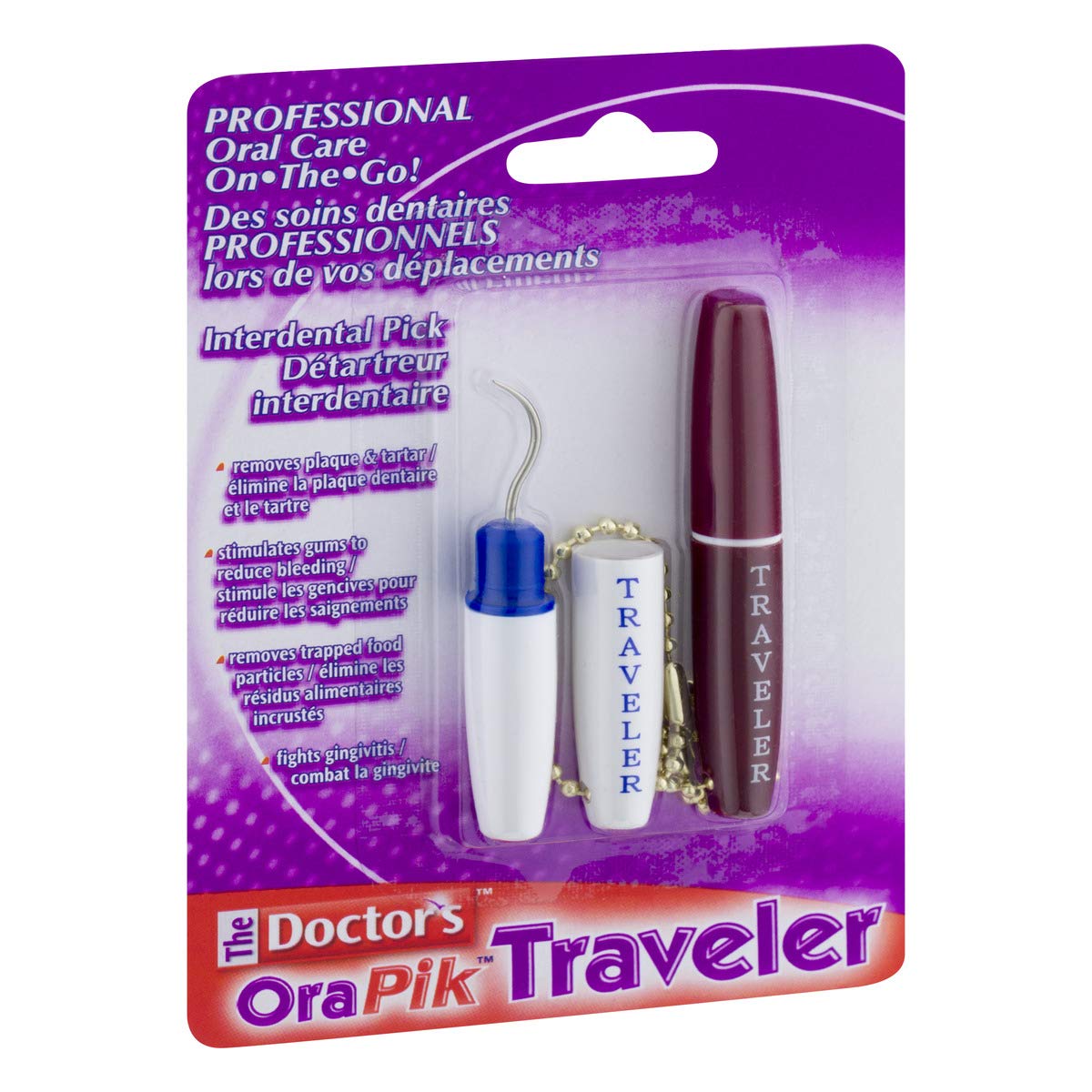 The Doctor's Orapik Traveler Interdental Pick | Assorted Colors | 2-Count per Pack | 1-Pack: Beauty