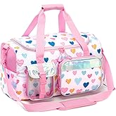 Kids Duffle Bag Girls Dance Bag for Kids Overnight Bags for Teen Girls Sports Gymnastics Bags with Shoe Compartment