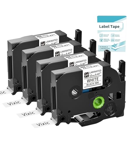 GREENCYCLE 10PK Compatible For Dymo Letratag Refill 91331 S0721660 12mm Black On White Plastic Label Maker Tape
