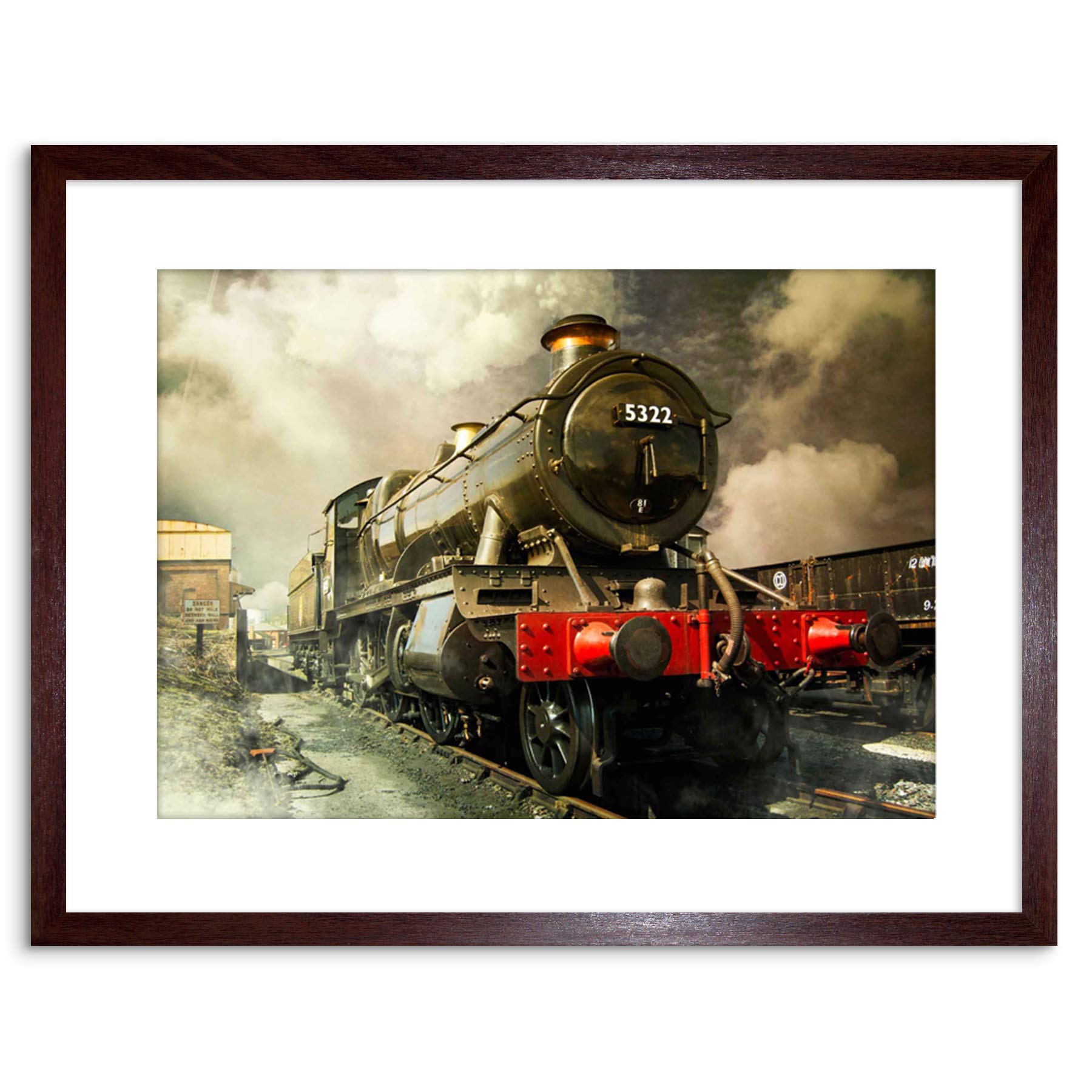 Wee Blue Coo Steam Train Vintage Colour Photo Framed Wall Art Print