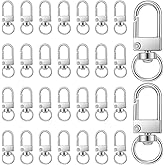 30Pcs Silver Metal Lobster Claw Clasps, Keychain Lobster Claw Clasp, Swivel Snap Key Chain Hooks for Keychain, Necklace, Bracelet and DIY Jewelry Making
