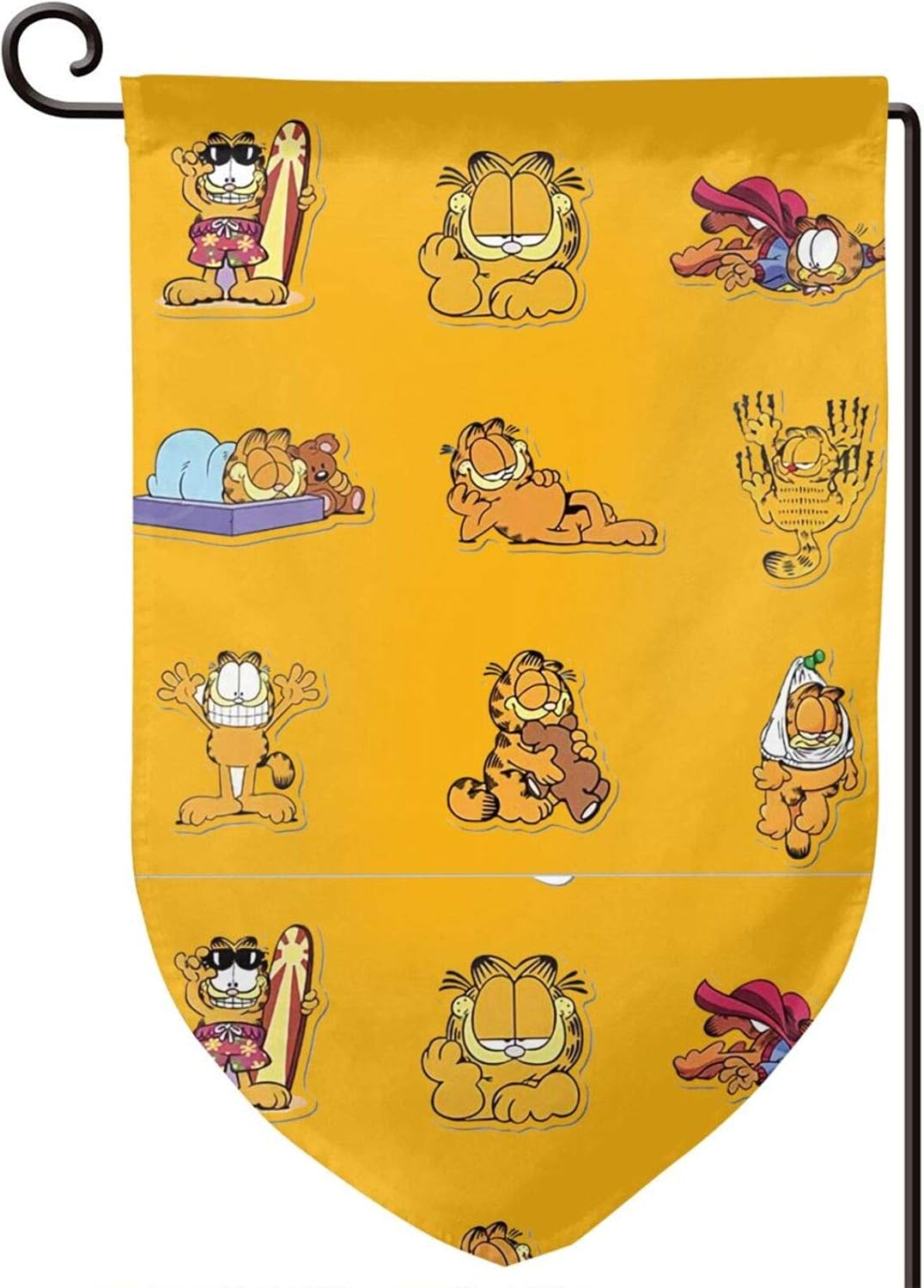 Heyuchuan Garfield Garden Flag 12.5x18 Inch Yard Flag