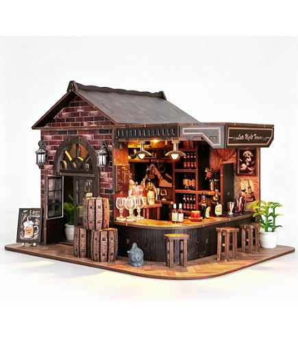 Kit Book Nook DIY Vmxlso – Allée Des Cerisiers En Fleurs, Maquette 3D En Bois Avec Lumières LED, Cadeau Créatif Pour Adultes