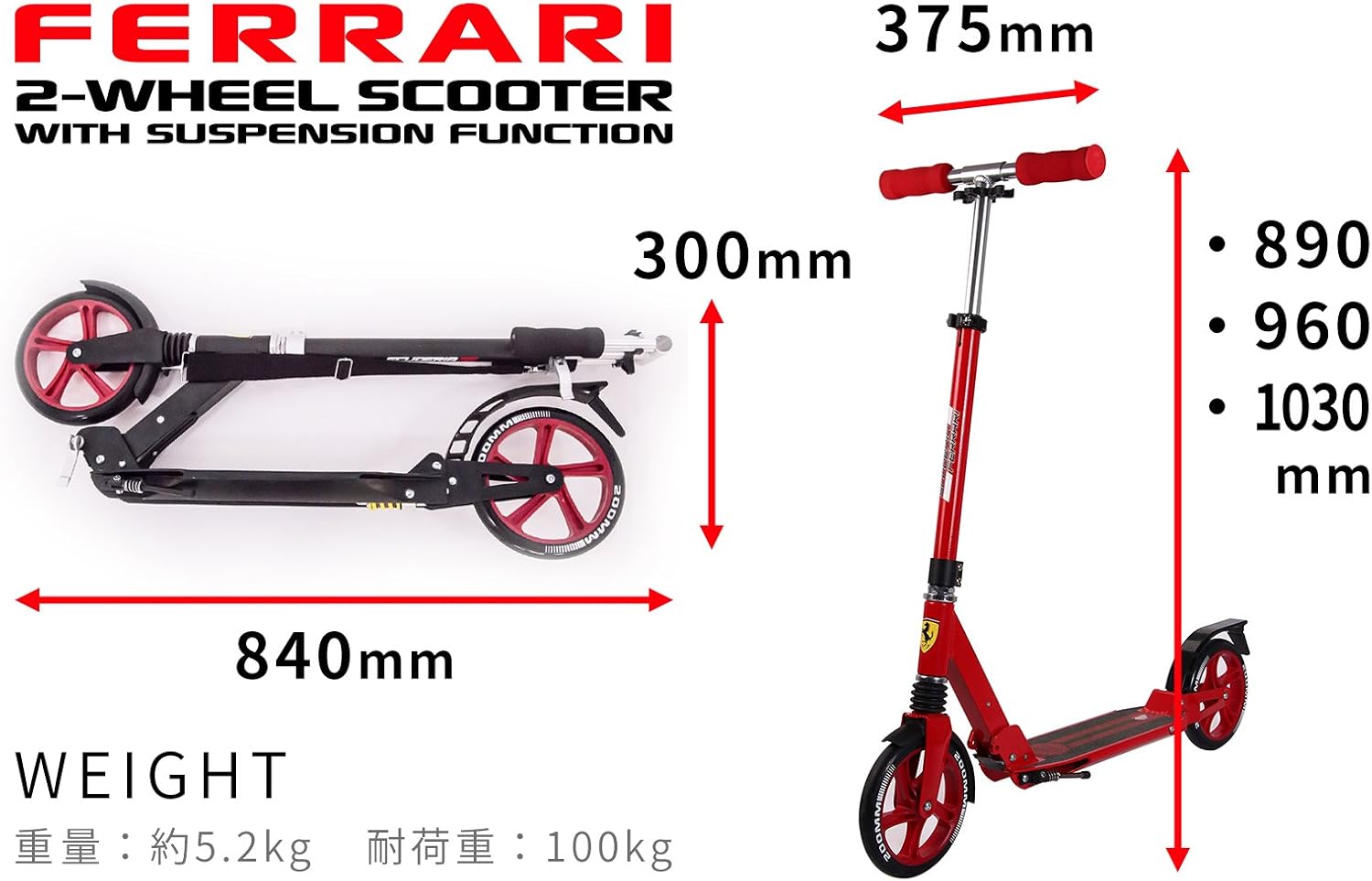 ferrari 2 wheel scooter