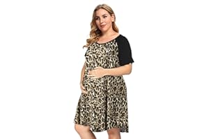 MONNURO Women's Plus Size Labor and Delivery Gown Nursing Nightgown Maternity Sleepwear Dress for Breastfeeding