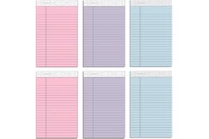 TOPS Notepads Prism, 5" x 8", Jr. Legal Ruled, Assorted Pastel Colors (Pink, Orchid, Blue), Perforated Sheets, 50 Sheets per 