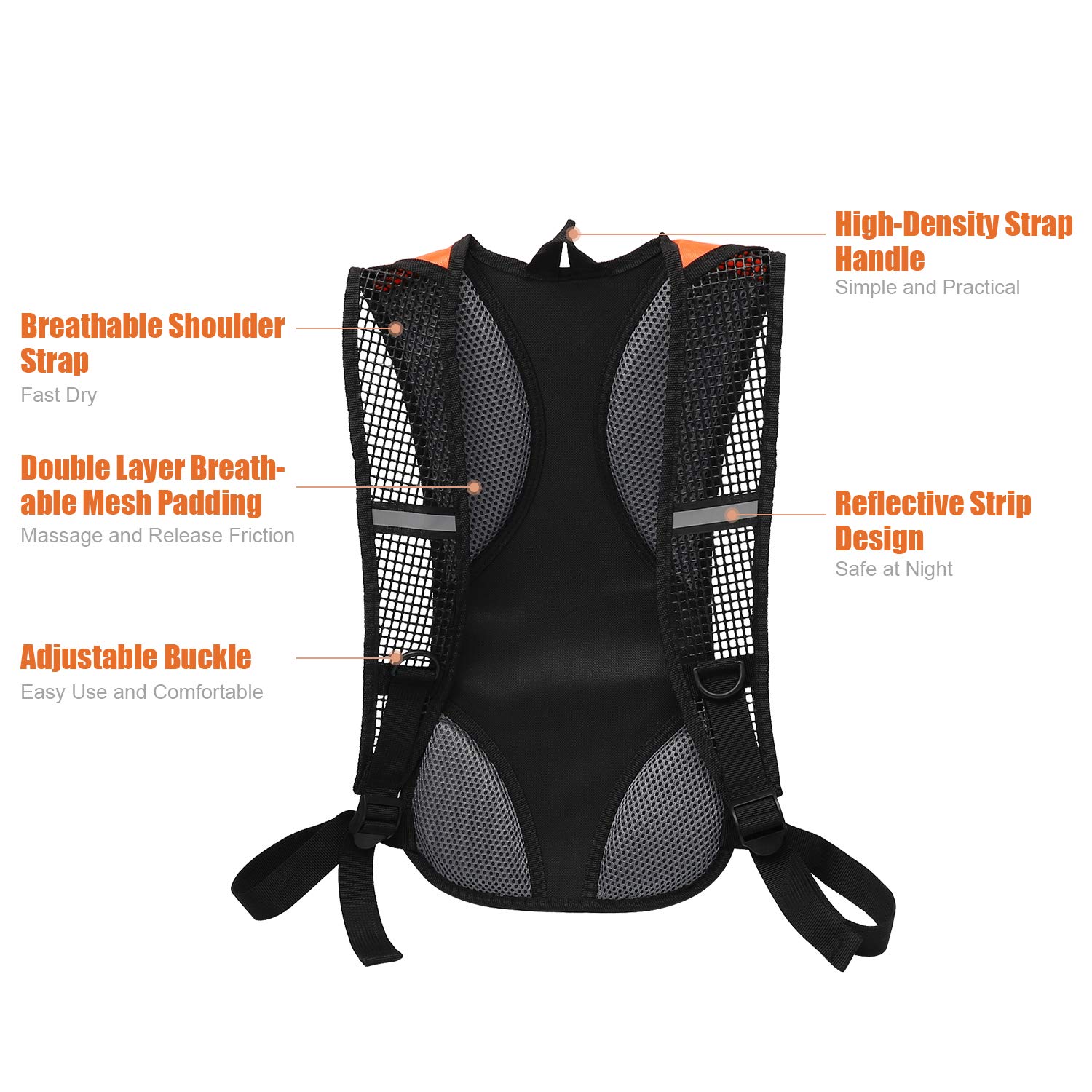 iOutdoor Products Zaini per Ciclismo Zaini Sportivi 5L Zaino della Spalla Resistente all\'Acqua Traspirante Ultraleggero Alpinismo Viaggi