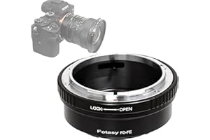 Fotasy Cannon FD Lens to E Mount Adapter, FD E Mount, FD Lens to E, Compatible with Sony Mirrorless a7 a7R a7s II III IV a9 a7c Alpha 1 a6600 a6500 a6400 a6300 a6100 a6000 a5100 a5000 a3500 ZV-E10