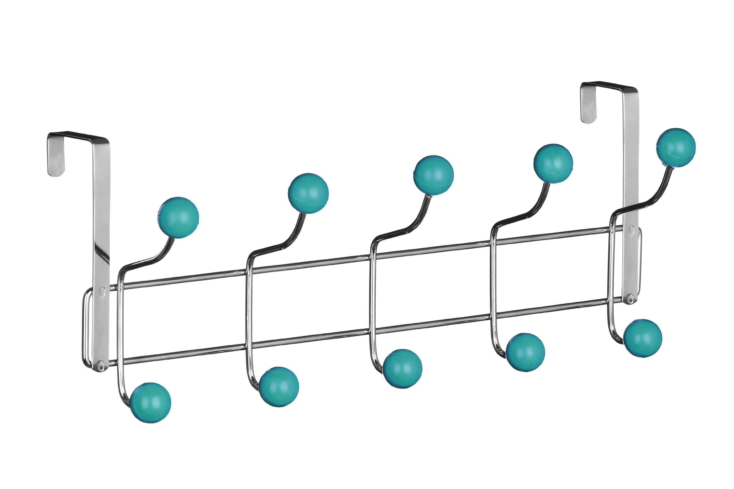 Premier Housewares 10 Hook Over Door Hanger - Turquoise