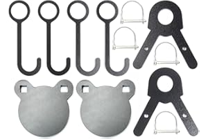 FULLBOW AR500 Steel Target 3/8" - Hangers and Gong Targets Combo Pack, Gong Target Hanging Kit, DIY Target Kit for 1 Inch OD EMT Conduit, Sold Separately
