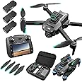 Drone with Camera 4k, GPS HD Drones for Adults, 5G Remote Controller with 5.9 Inch Screen,Obstacle Avoidance Drones, One Key Return, Optical Flow Mode Brushless Motor FPV Drone, 60 Mins Flight (Black)
