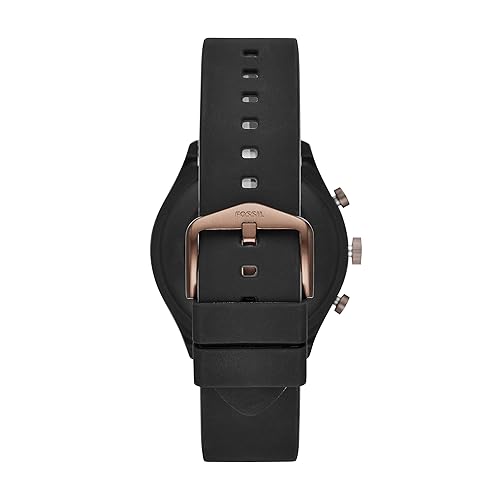 Fossil Men's Sport Heart Rate Metal and Silicone Touchscreen Smartwatch, Color: Grey, Navy Blue (Model: FTW4036) Sport Fossil Smartwatch For Mens Fossil Men\u0027s Sport Heart Rate