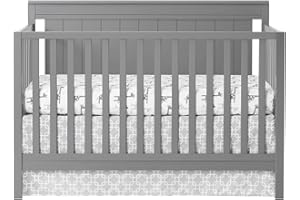 Oxford Baby Lazio 4-in-1 Convertible Crib, Dove Gray, GreenGuard Gold Certified