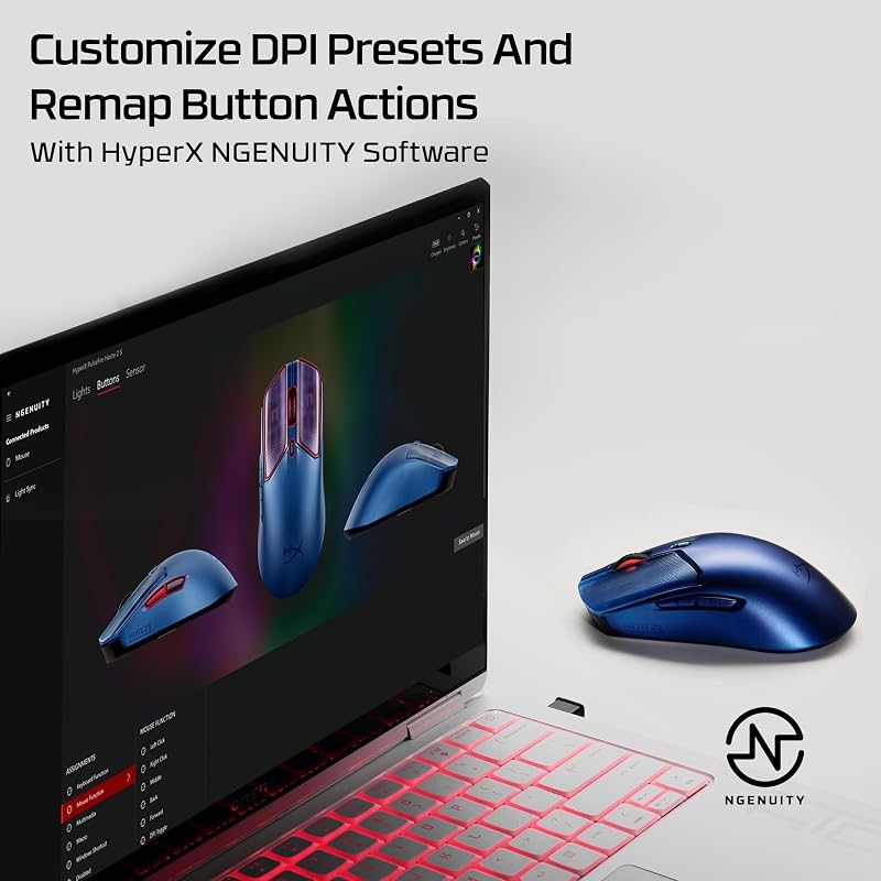 Pulsefire Haste 2 S, Mouse Gaming Wireless, Blu
