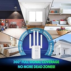 2024 WiFi Extender Signal Booster, up to 10k+sq. ft