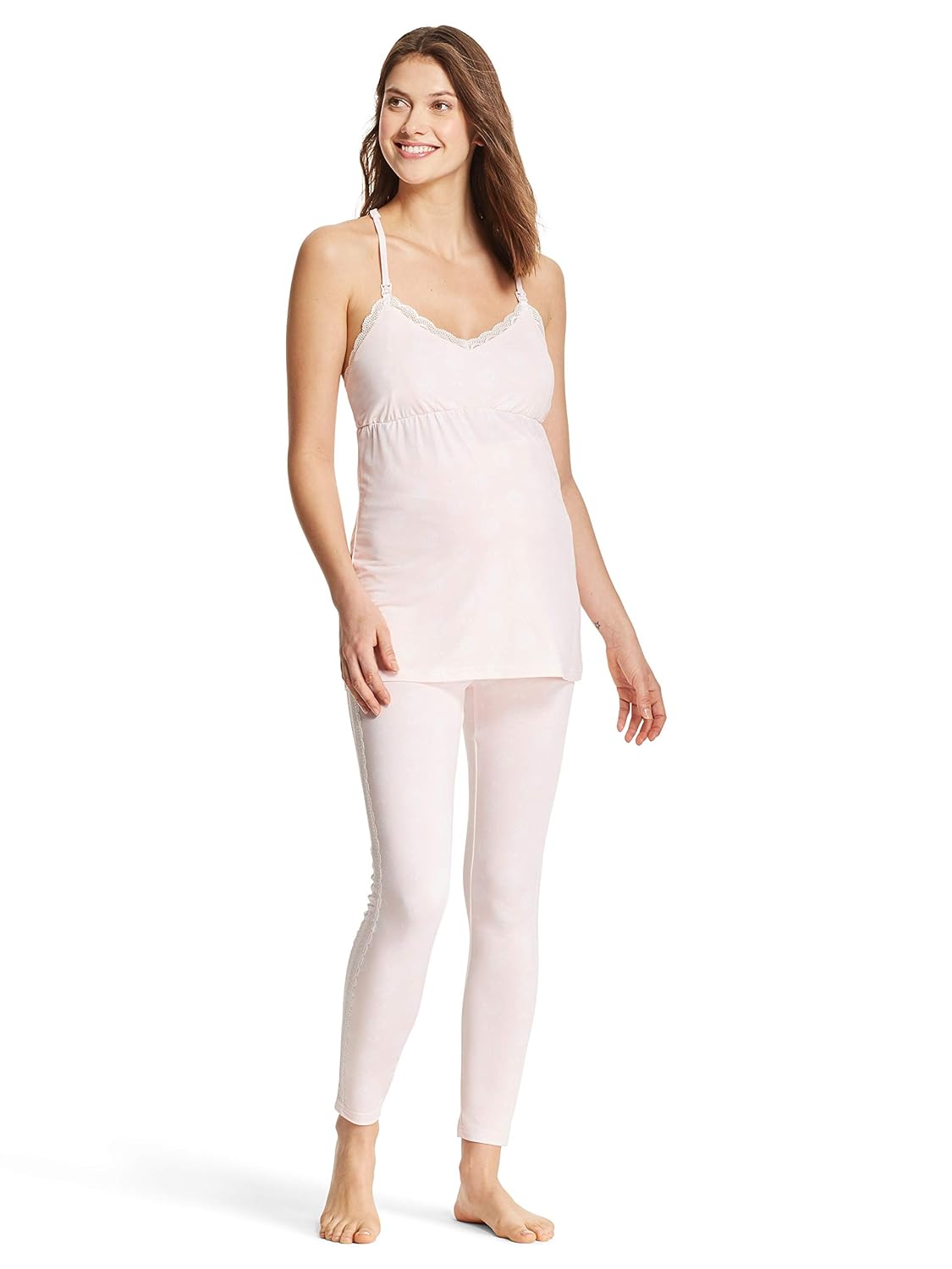 Buy Lepore Womens Maternity Lace Trim Tank Top and Pants Pajama