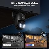 Codnida 5MP Outdoor WiFi Security Camera 2.4/5GHz PTZ 360° AI Tracking view 2