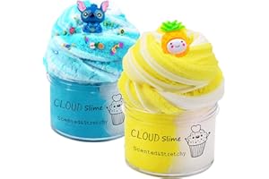 PTFVTN 2Pack Cloud Slime Supplies Stress Relief Toy Scented DIY Putty Sludge Toy Gifts for Girls and Boys